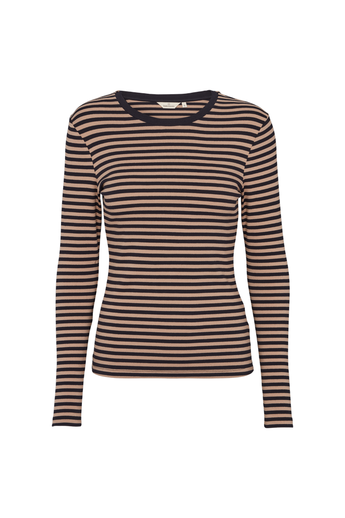 Basic Apparel Ludmilla LS Tee T-shirts 455 Black/Amphora